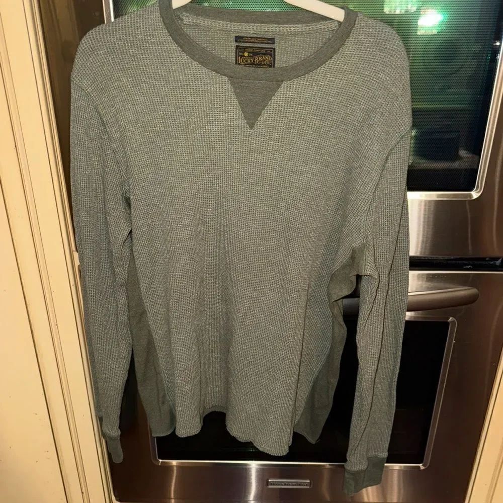 Lucky Brand Green Crewneck Sweater Casual Style